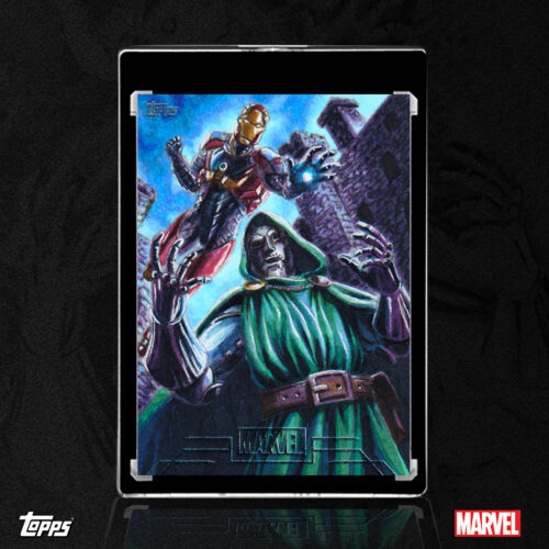 Doctor Doom vs. Iron Man Sketch Card by Duke