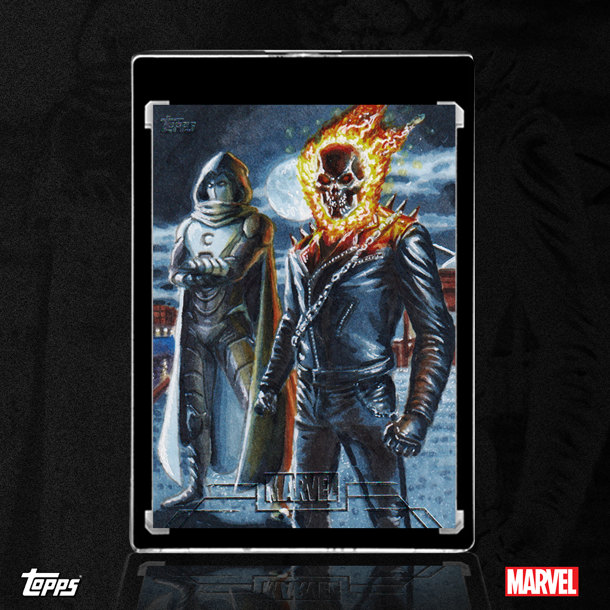Ghost Rider and Moon Knight Sketch Card by Duke