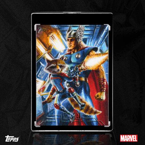 Thor and Rocket Raccoon Sketch Card by Duke