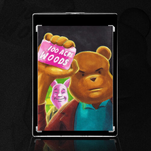 Fight Club Winnie the Pooh Sketch Card by Duke