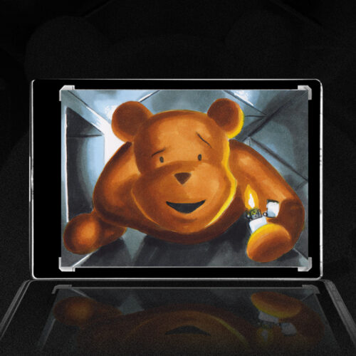 Die Hard Winnie the Pooh Sketch Card by Duke