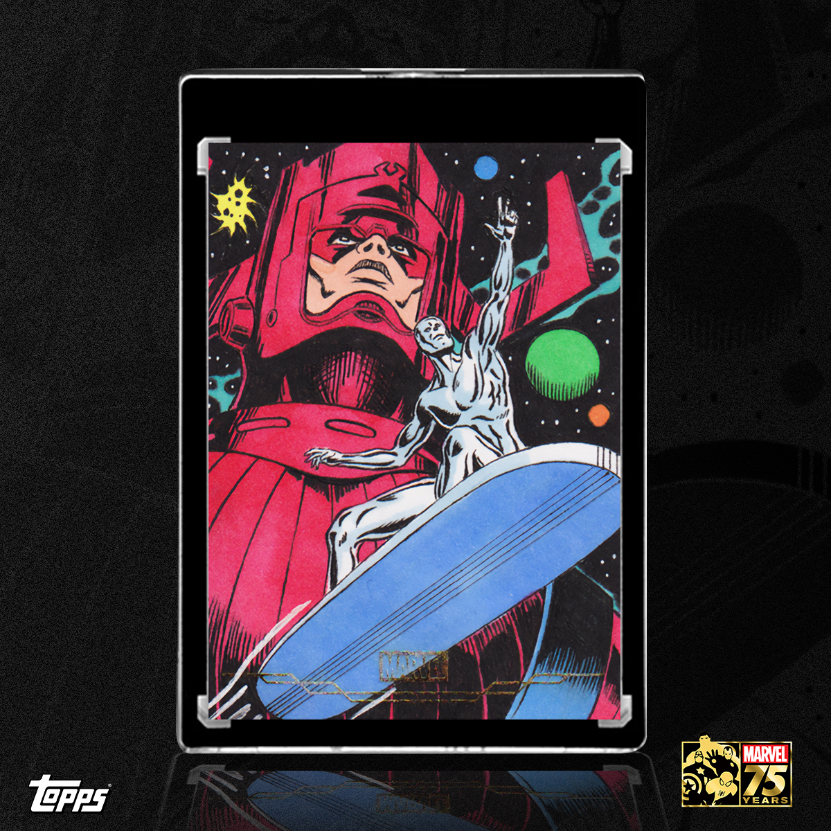 2025 Marvel Comic Book Heroes: Golden Anniversary Galactus and Silver Surfer Sketch Card.