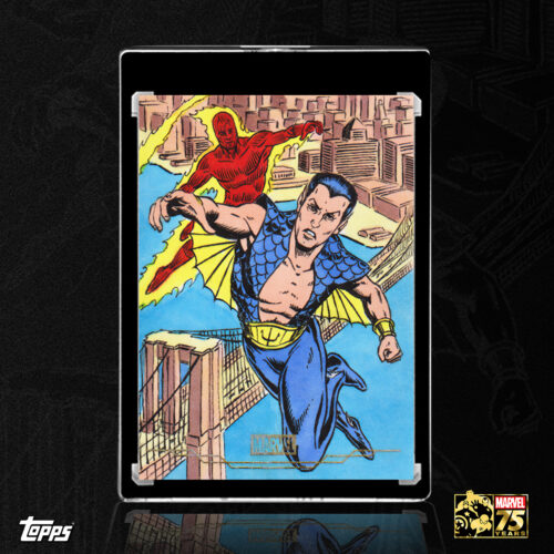2025 Marvel Comic Book Heroes: Golden Anniversary Namor and the Human Torch Sketch Card by Duke