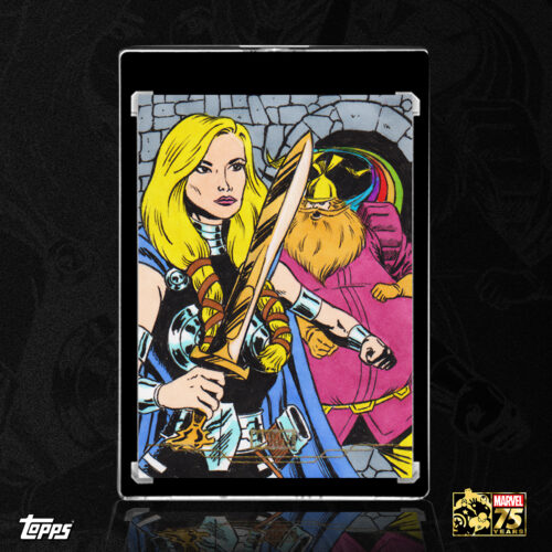 2025 Marvel Comic Book Heroes: Golden Anniversary Valkyrie and Volstagg Sketch Card by Duke