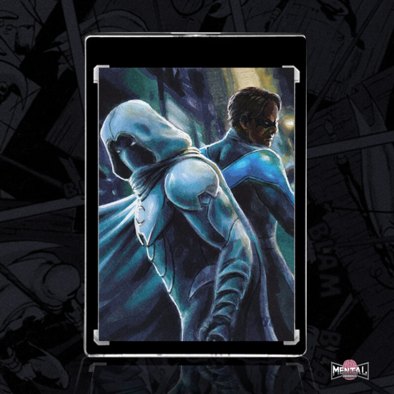 Moon Knight & Nightwing Sketch Card – Duke Comic Art