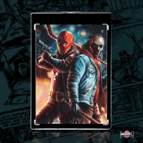 The Red Hood and Casey Jones Sketch Card by Duke