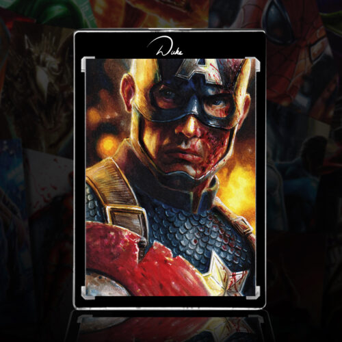 Captain America Sketch Card by Duke