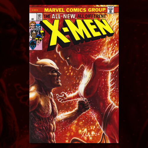 Wolverine vs. Dark Phoenix Sketch Cover by Duke