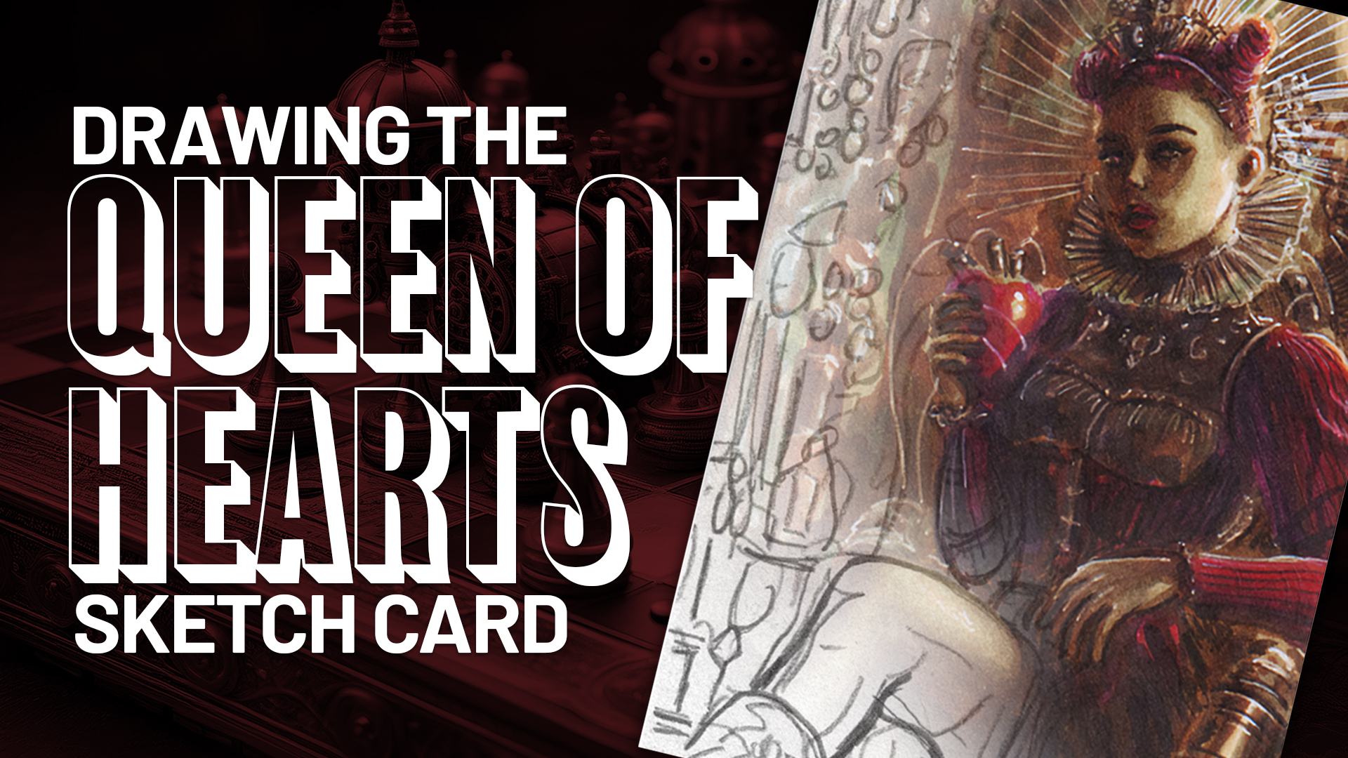 The Queen of Hearts sketch card by Duke