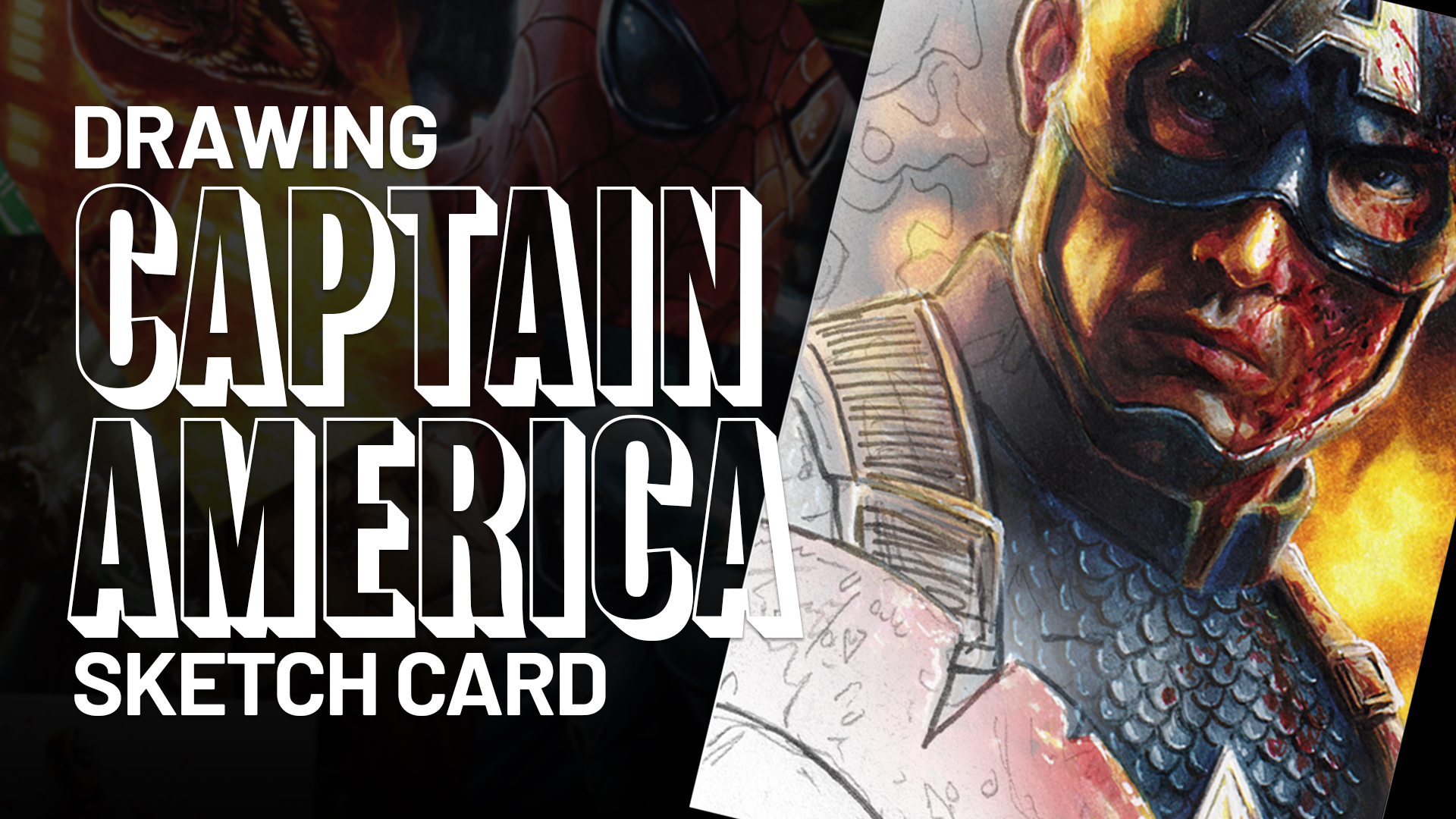 Captain America Sketch Card by Duke