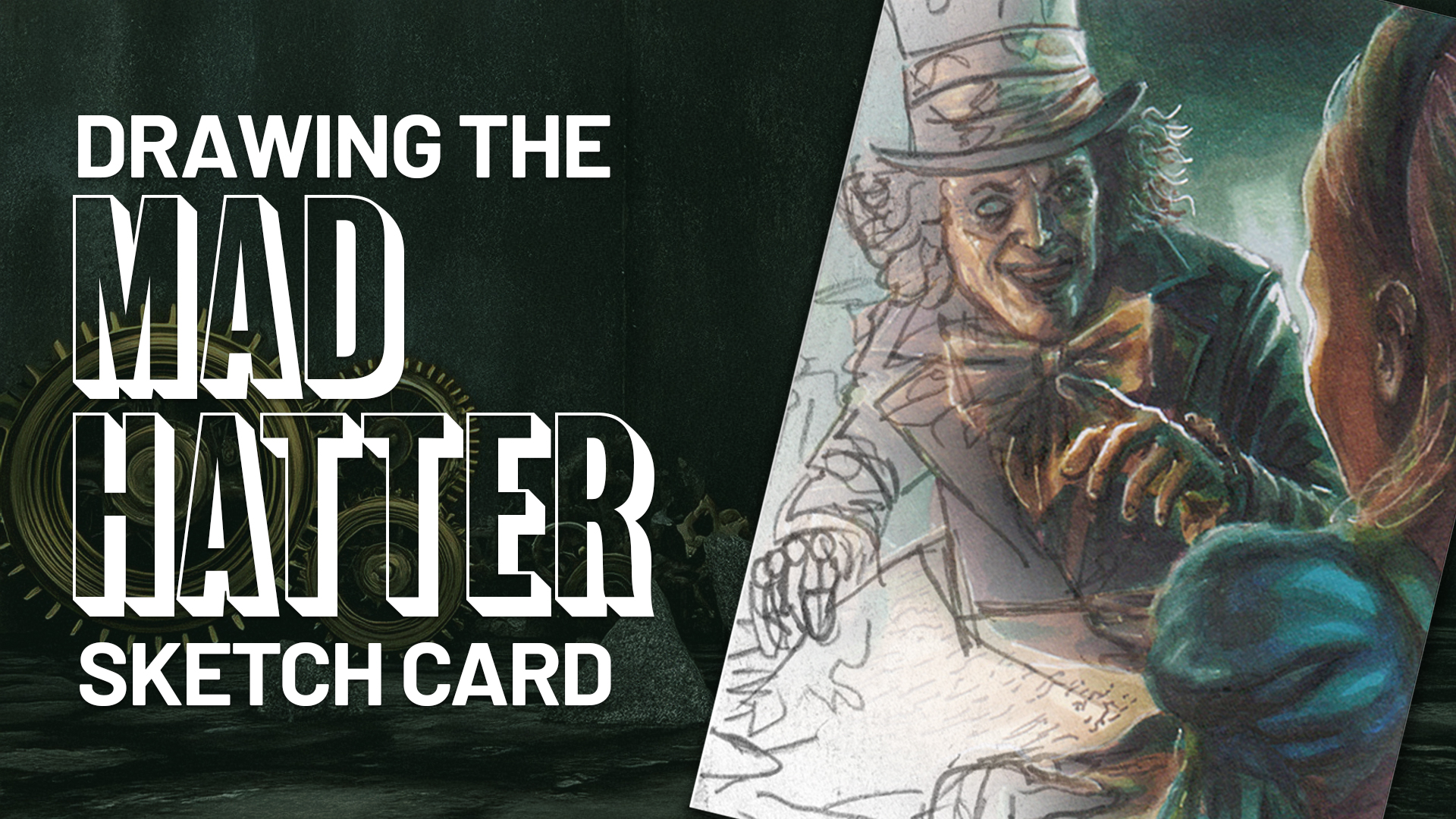 Alice and the Mad Hatter Sketch Card by Duke