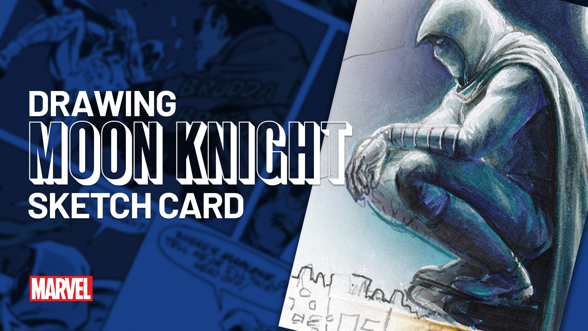 Moon Knight Sketch Card by Duke