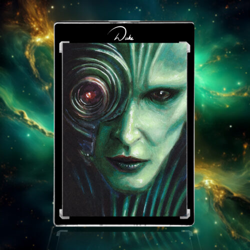 The Wicked Witch of the West sketch card from Masterpiece cards the Wonderful Wizard of Oz by Duke