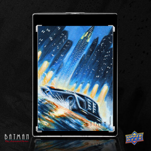 The Batmobile Upperdeck Batman the Animated Series Sketch Card by Duke