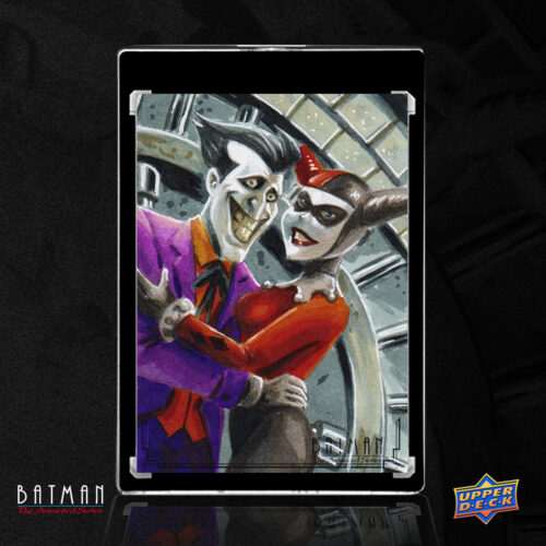 Joker and Harley Quinn Upperdeck Batman the Animated Series Sketch Card by Duke