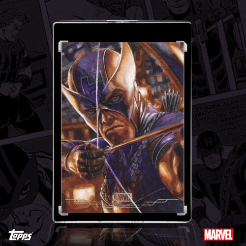 Hawkeye 2026 Topps Brooklyn Collection sketch card by Duke