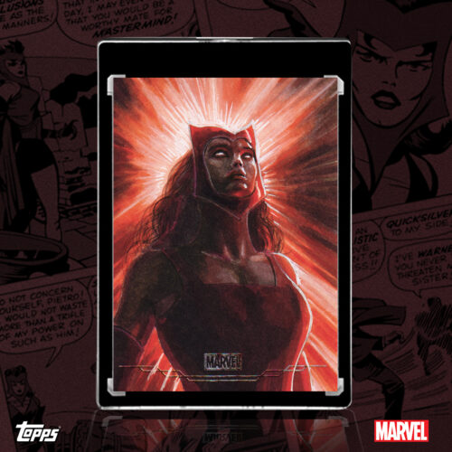 The Scarlet Witch 2026 Topps Brooklyn Collection sketch card by Duke