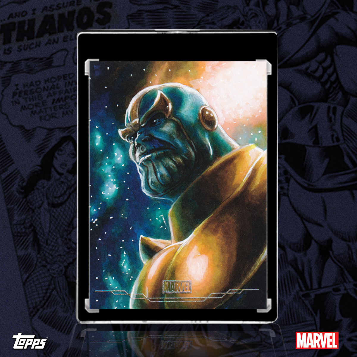 Thanos 2026 Topps Brooklyn Collection sketch card by Duke