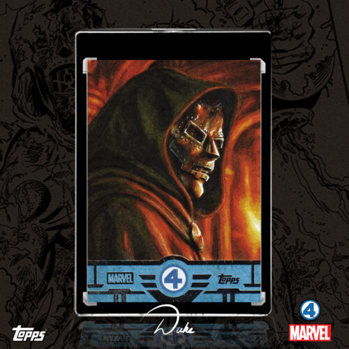 Doctor Doom 2026 Topps Finest Fantastic Four Sketch Card by Duke