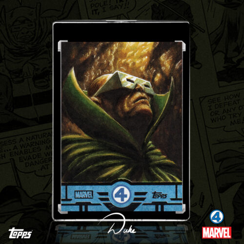 The Mole Man 2026 Topps Finest Fantastic Four Sketch Card by Duke