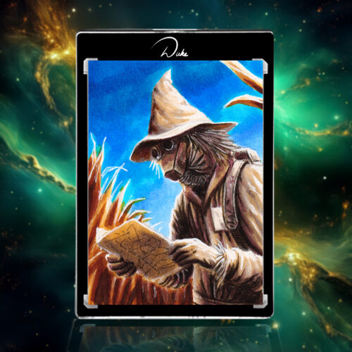 The Scarecrow sketch card from Masterpiece cards the Wonderful Wizard of Oz by Duke