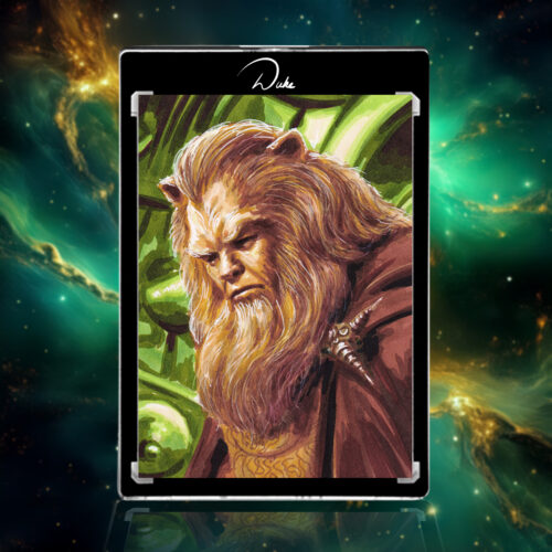 The Cowardly Lion sketch card from Masterpiece cards the Wonderful Wizard of Oz by Duke