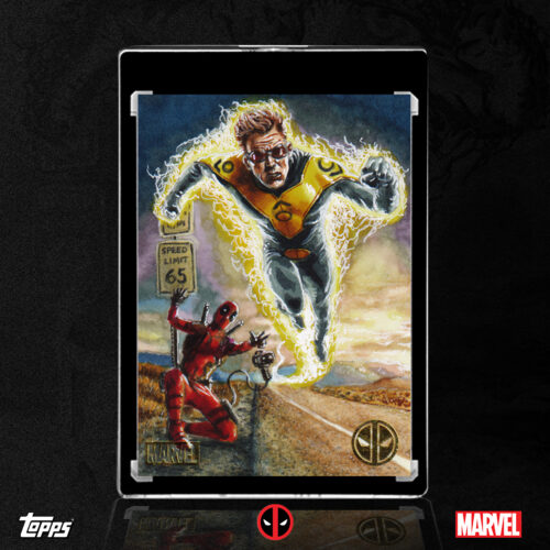 Deadpool and Cannonball Topps Chrome Deadpool Sketch Card by Duke