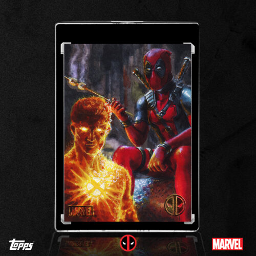Deadpool and Sunspot Topps Chrome Deadpool Sketch Card by Duke
