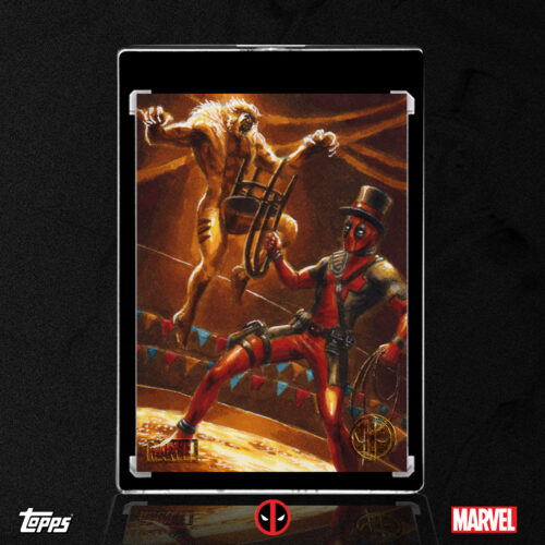 Deadpool and Sabretooth Topps Chrome Deadpool Sketch Card by Duke