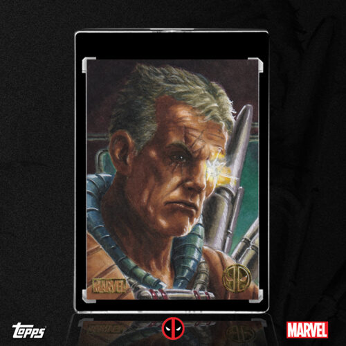 Cable Topps Chrome Deadpool Sketch Card by Duke