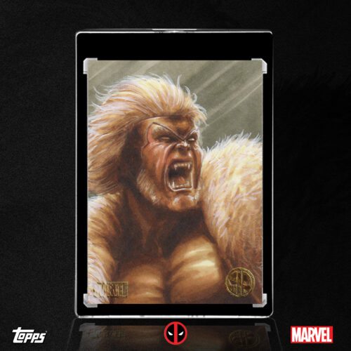 Sabretooth Topps Chrome Deadpool Sketch Card by Duke