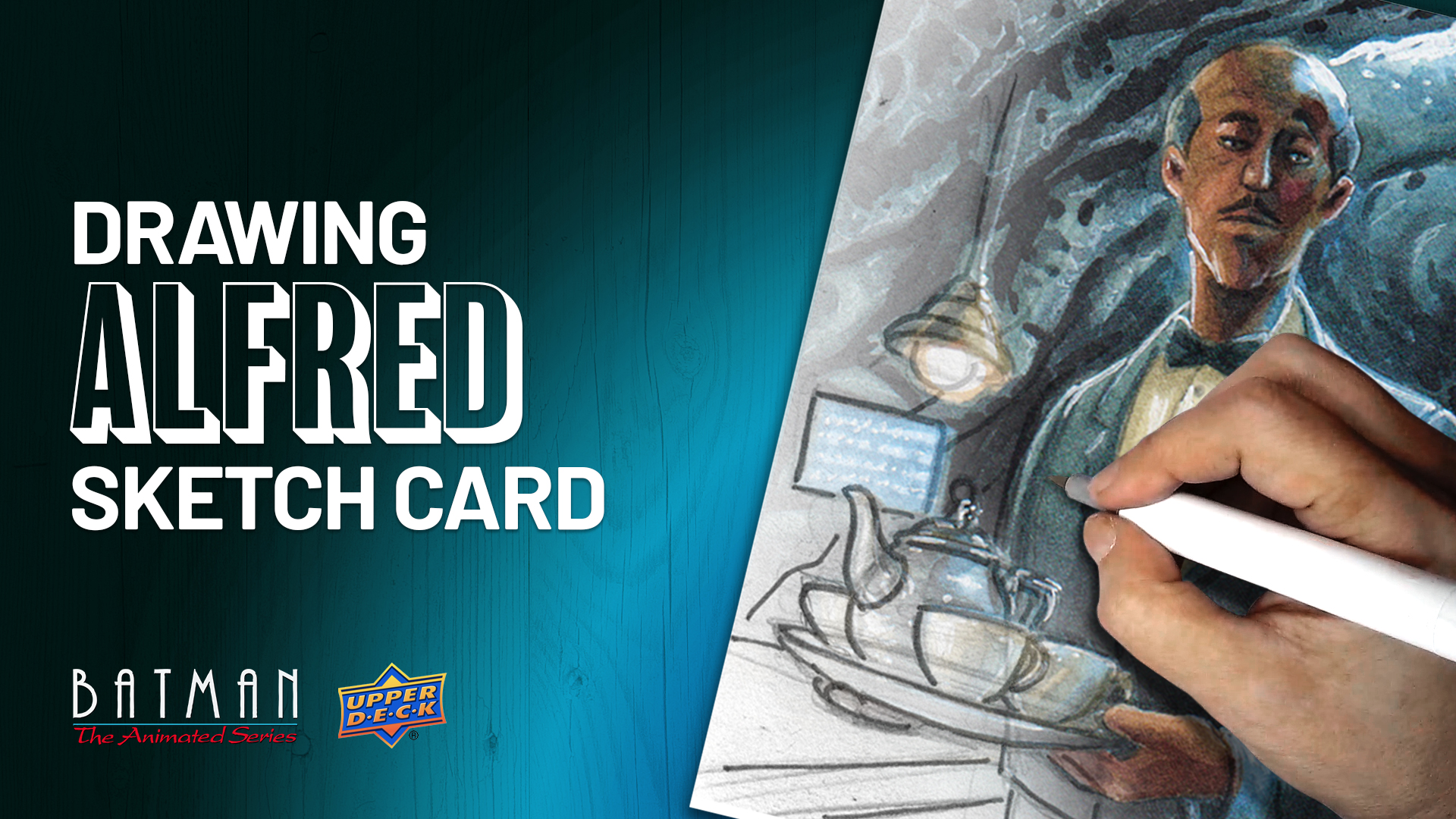 Alfred Pennyworth Upperdeck Batman the Animated Series Sketch Card by Duke