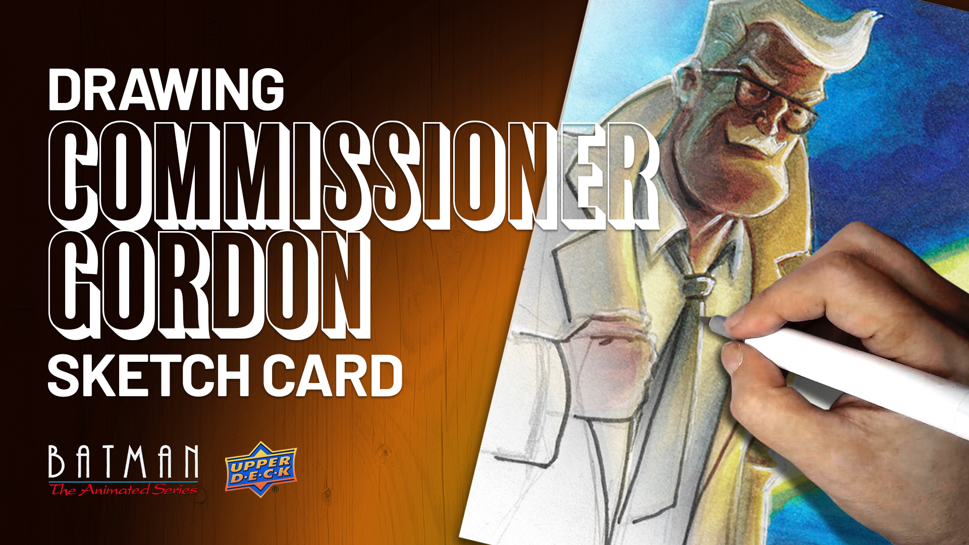 Commissioner Gordon Upperdeck Batman the Animated Series Sketch Card by Duke