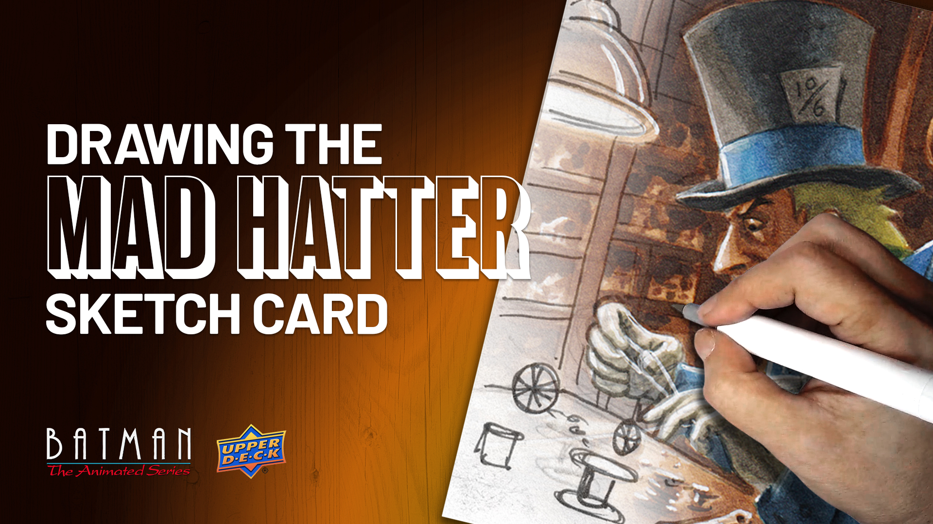 The Mad Hatter Upperdeck Batman the Animated Series Sketch Card by Duke