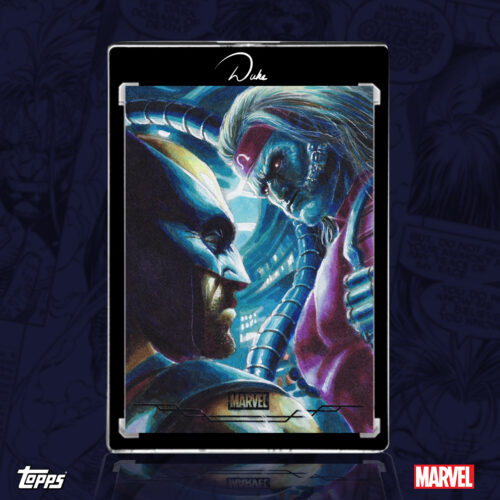 2026 Topps Chrome Marvel Comics Wolverine and Omega Red Sketch Card by Duke