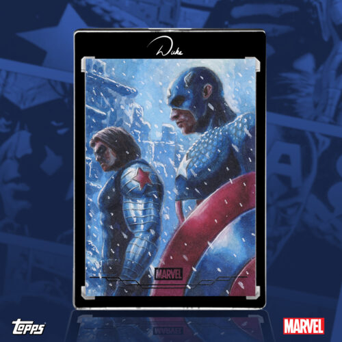 2026 Topps Chrome Marvel Comics Captain America and The Winter Soldier Sketch Card by Duke