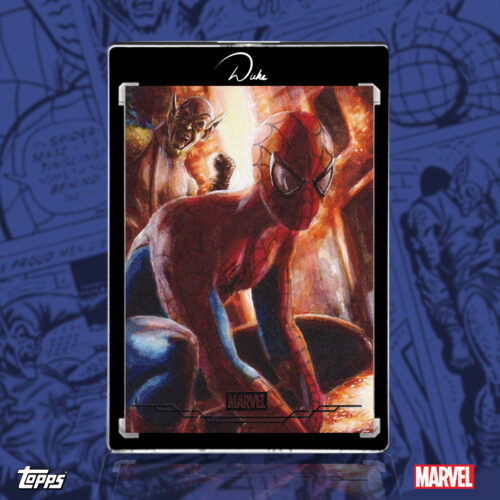 2026 Topps Chrome Marvel Comics Spider-Man and the Green Goblin Sketch Card by Duke
