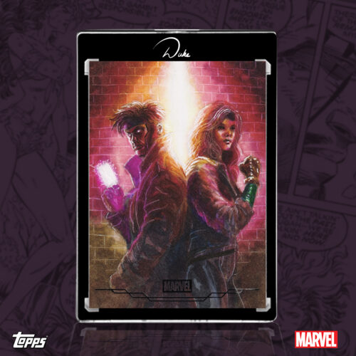2026 Topps Chrome Marvel Comics Rogue and Gambit Sketch Card by Duke