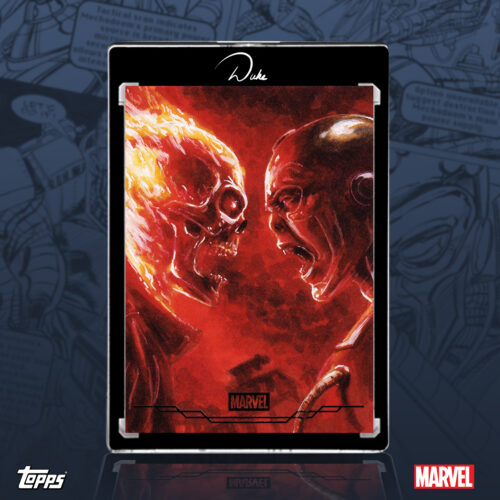 2026 Topps Chrome Marvel Comics Ghost Rider vs. Deathlok Sketch Card by Duke