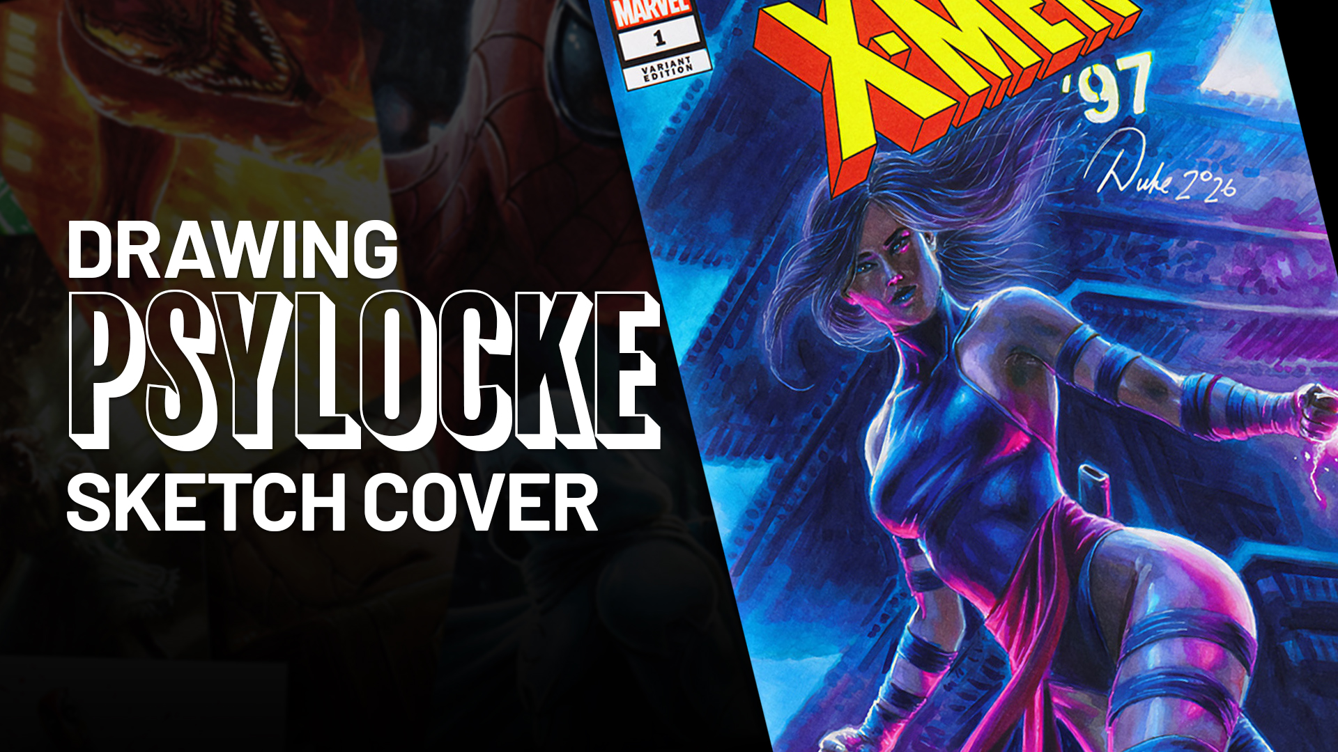 Psylocke Sketch Cover by Duke