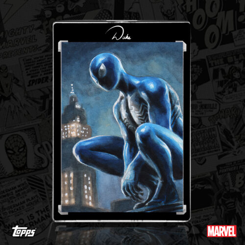 2026 Topps Vault Marvel Spider-Man Black Suit Sketch Card by Duke