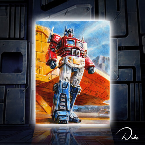Optimus Prime Sketch Card by Duke