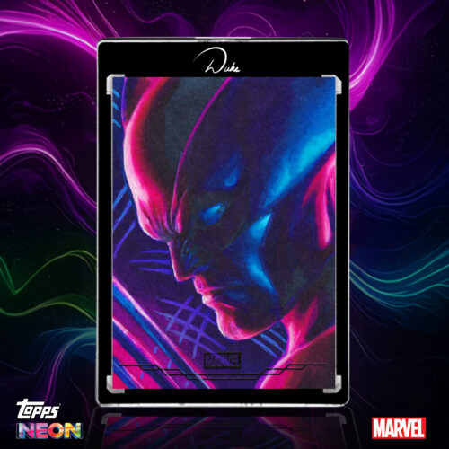 2026 Topps Neon Marvel Wolverine Sketch Card by Duke