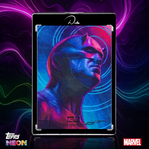 2026 Topps Neon Marvel Daredevil Sketch Card by Duke