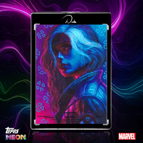 2026 Topps Neon Marvel Rogue Sketch Card by Duke