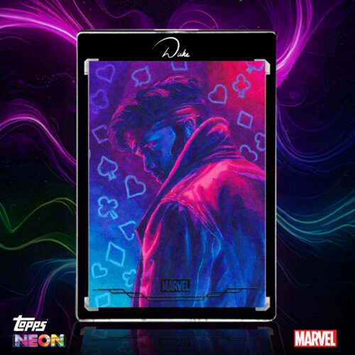 2026 Topps Neon Marvel Gambit Sketch Card by Duke