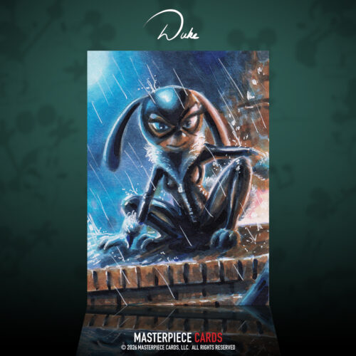 Black Cottontail sketch card by Duke